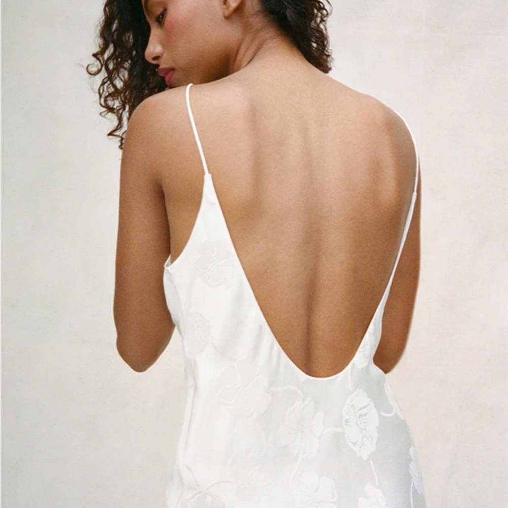 Realisation Par Elvira Jacquard Silk Ivory Dress - Picture 4 of 5